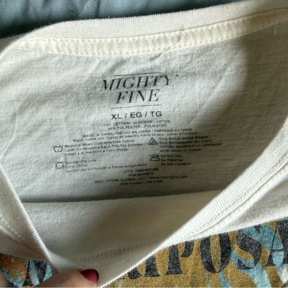 Mighty Fine White Tee with Multicolor Butterfly Print - Picture 4 of 5